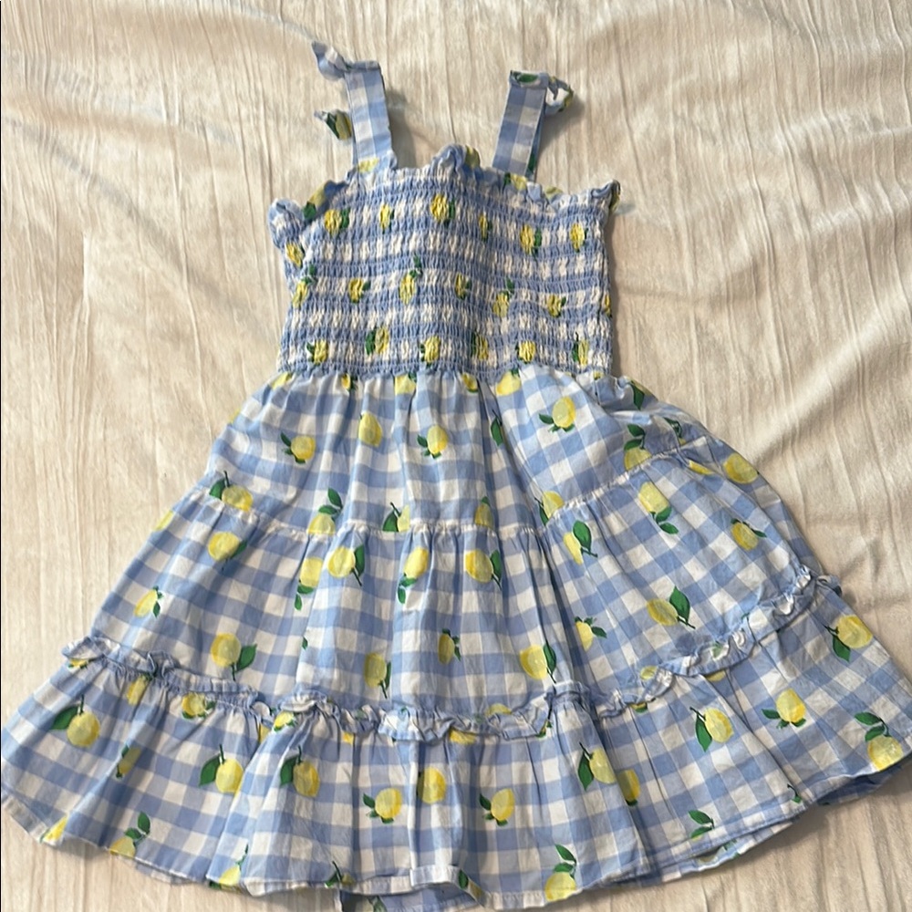 Janie and Jack Blue and Yellow Smocked Sundress